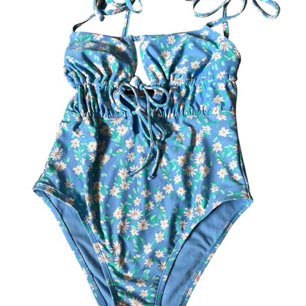 Floral Blue Swimsuit